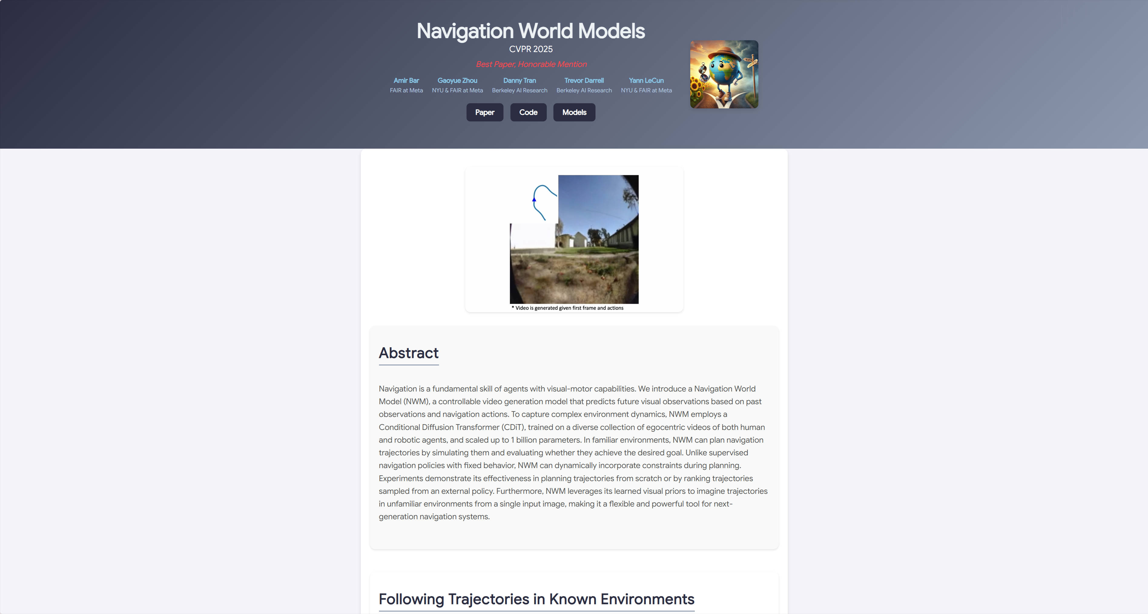 Navigation World Models