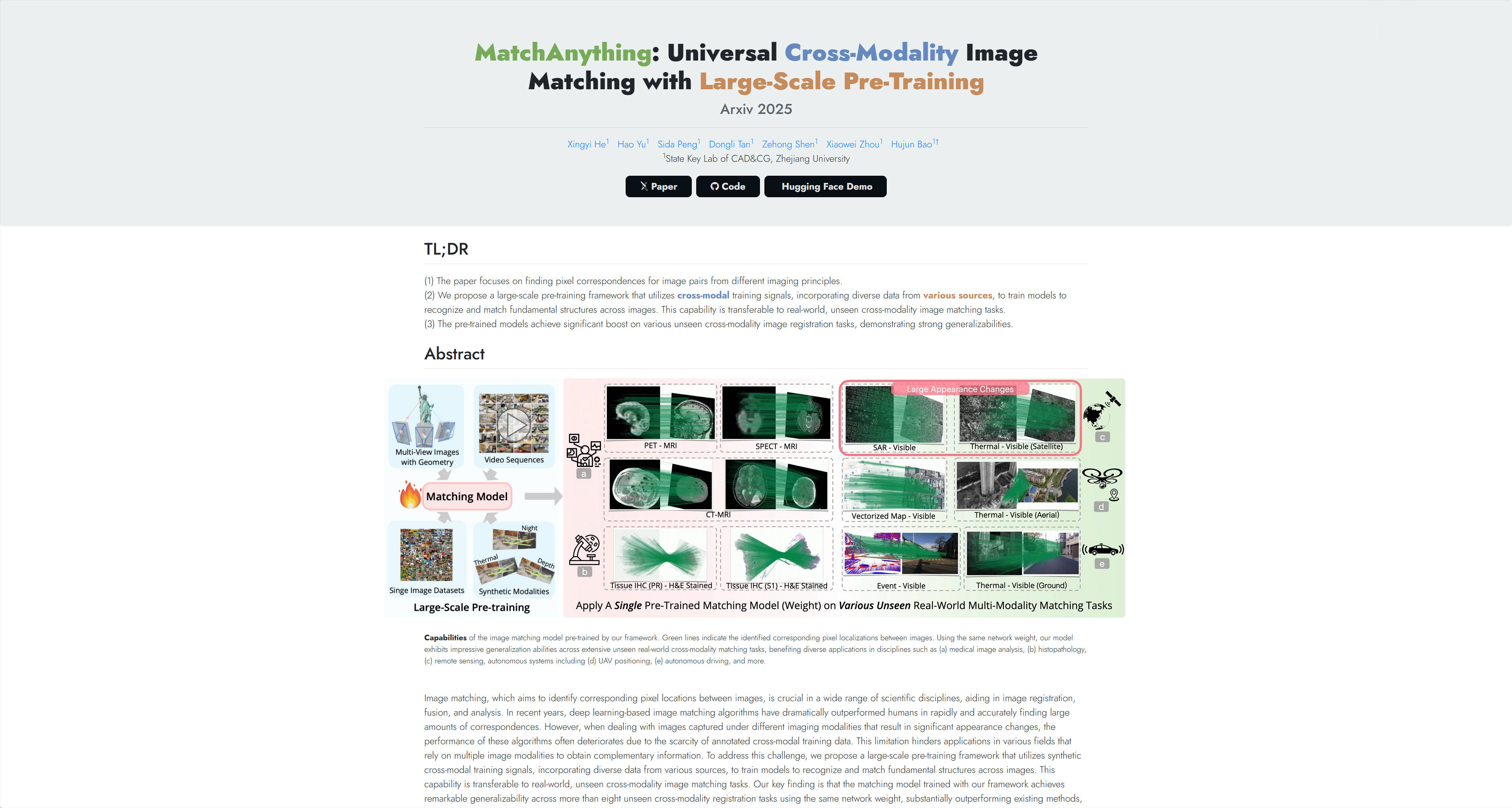 MatchAnything: Universal Cross-Modality Image Matching with Large-Scale Pre-Training