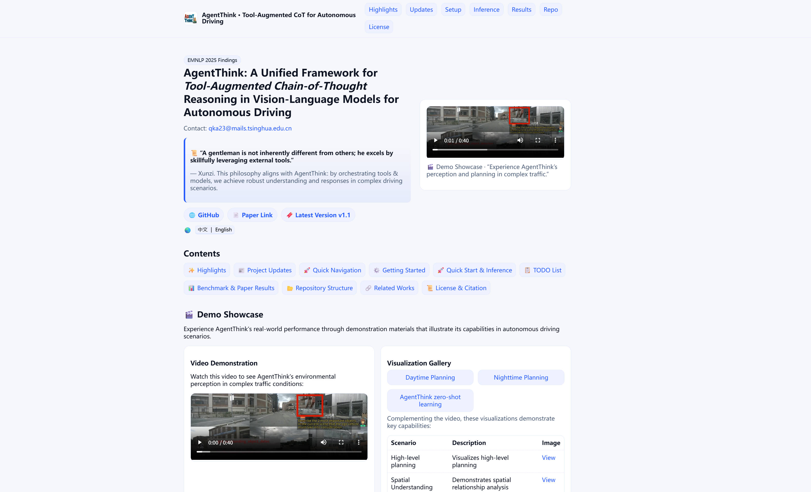 AgentThink: A Unified Framework for Tool‑Augmented Chain‑of‑Thought Reasoning in Vision‑Language Models for Autonomous Driving