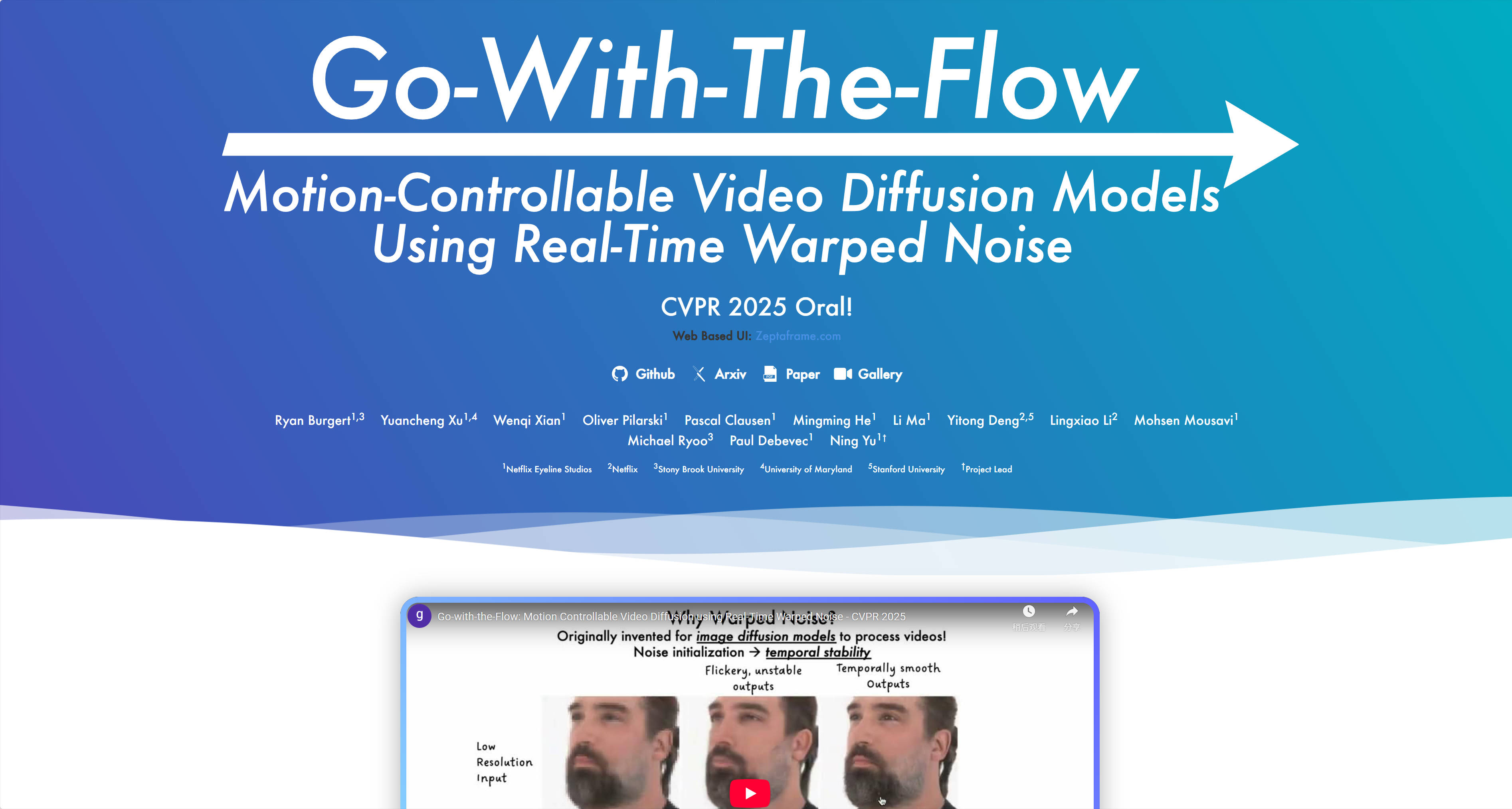 Go-with-the-Flow: Motion-Controllable Video Diffusion Models Using Real-Time Warped Noise