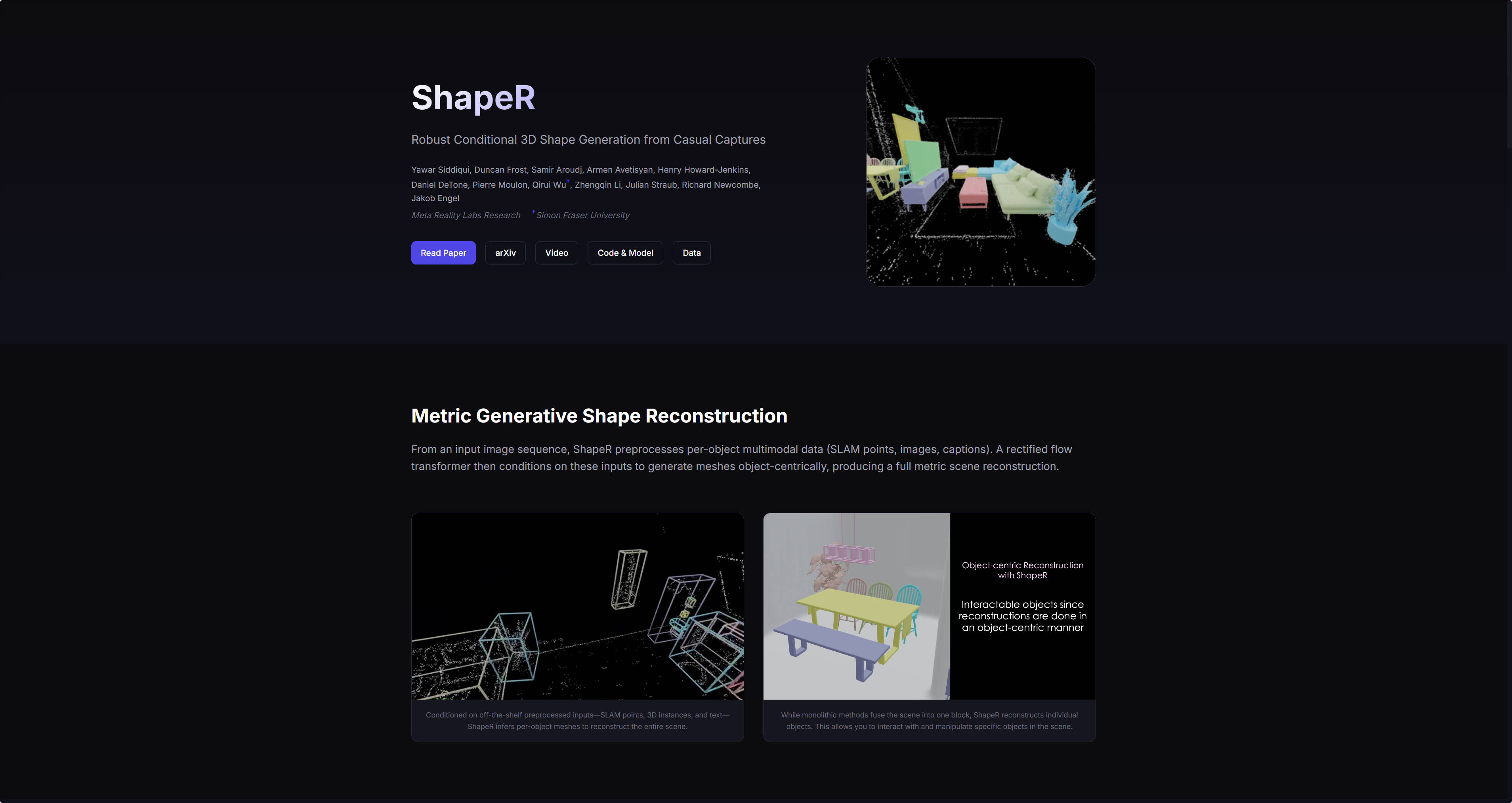 ShapeR: Robust Conditional 3D Shape Generation from Casual Captures